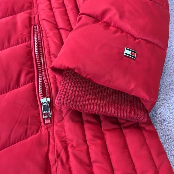 Tommy Hilfiger Chevron Removable Faux-Fur Trim Hooded Puffer Coat NWOT - Picture 14 of 17